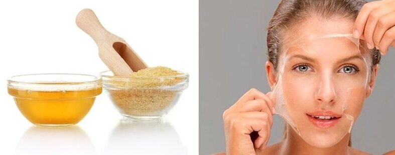 Maschera alla gelatina per le rughe